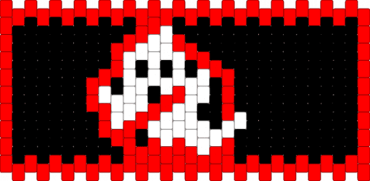 Ghostbusters multi stitch cuff - red