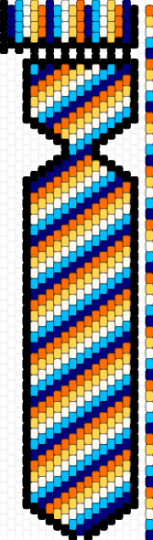 Aroace tie 💙🩵🤍💛🧡 - light blue,yellow,purple,orange