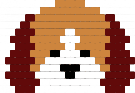 Dog - orange,brown,dog pattern,brick stitch,animal pattern,cute,seed beads