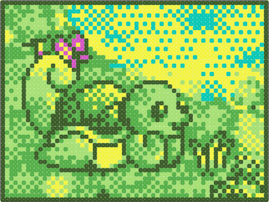 squirtle - gold,green,yellow