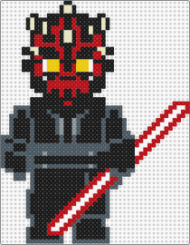 Darth maul - darth maul,lego,star wars,character,jedi,villain,movie,lightsaber,gray,red