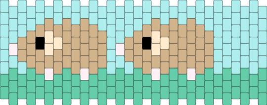 Guinea pig peyote stitch kandi - light blue