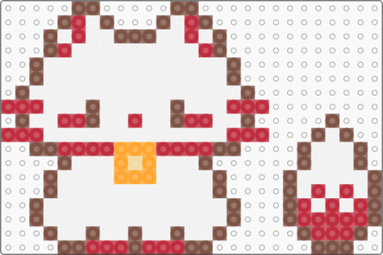 Asian lucky cat with red and brown tail cute - white,tan,red