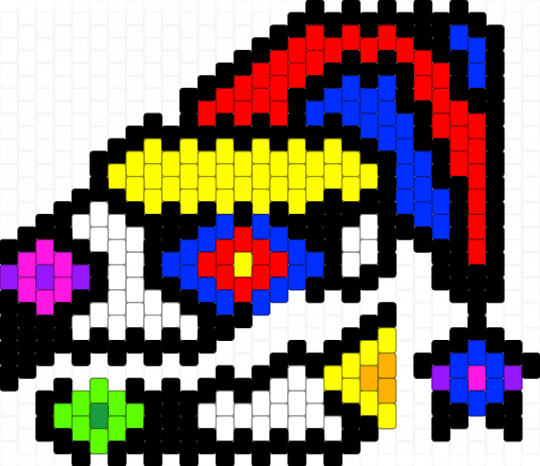 Pomni other side - black, purple, red, yellow