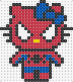 spider kitty - spiderman,hello kitty,marvel,sanrio,character,superhero,mashup,costume,red,blue