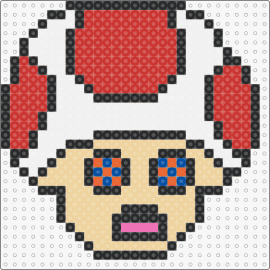 trippy toad - toad,trippy,nintendo,mushroom,character,psychedelic,tan,red,white