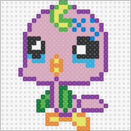 littlest pet shop bird - bird,littlest pet shop,animal,toy,playful,colorful,cheerful,whimsy,bright,collectors,purple