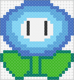 ice flower - ice flower,mario,nintendo,video game,cool,frosty,power-up,nostalgia,blue,green