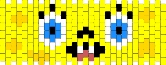 SpongeBob peyote stitch cuff - yellow