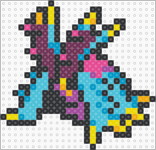 Toxapex Sprite - light blue,pink,pokemon,sprite,small