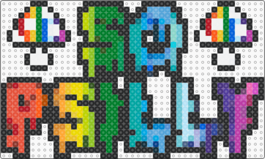 so psilly - black,green,light blue,red,colorful