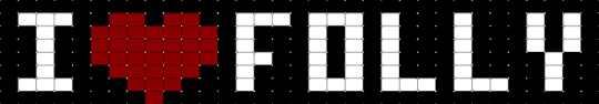 I HEART FOLLY ladder pattern :D - black,white,red,regretevator,folly,follyregretevator