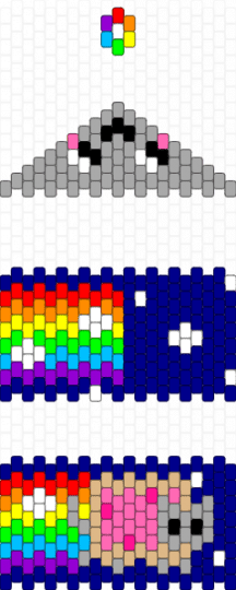 nyan cat wallet (TEST WIP V2) - beige, purple