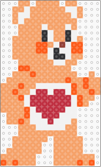 Tenderheart Bear [Perler Kit] - orange,care bears,perler,tenderheart bear,carebear,carebears,cute