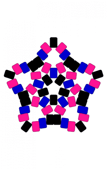 TV girl star - black, blue, pink, purple, star, tv, tv girl