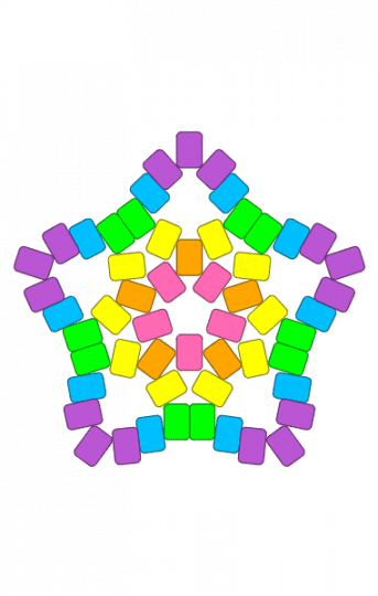 really kewl rainbow star - blue, green, orange, pink, purple, rainbow, star, yellow