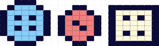 buttons - red,light blue