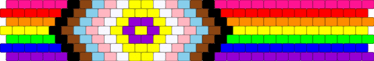 pride cuff rainbow w/ intersex both ways - yellow,purple,red,pink