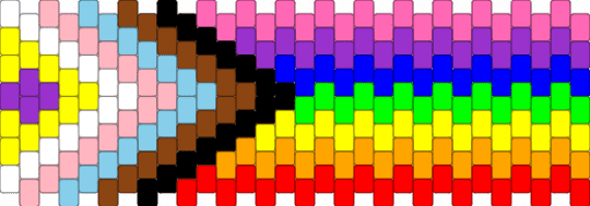 pride cuff rainbow w/ intersex - red,yellow,purple,pink