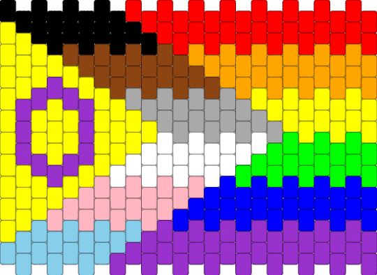 pride rainbow w/ intersex simple - red,purple,yellow