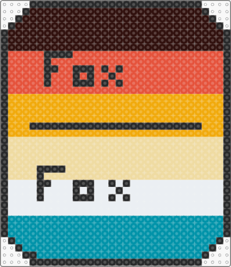 ★ fox/fox pronoun pin ★ - red,beige,colorful