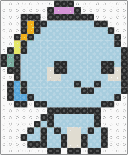 PASTEL RAINBOW DINO! - light blue
