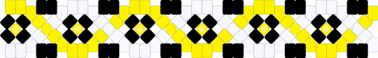 Smiler DNA Cuff - yellow,white,dna,black,roller coaster