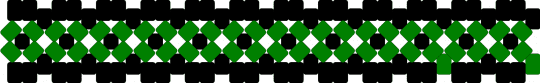 Harlequin stlyed x cuff ig - black,green