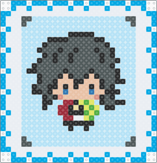 Tomioka Stamp - pink,light blue