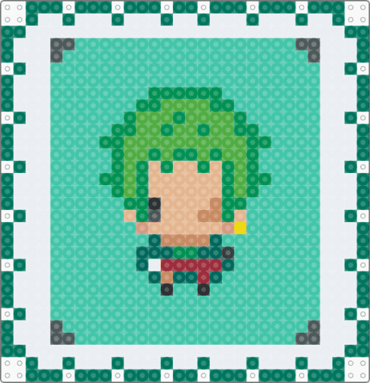 Zoro Stamp - green, teal