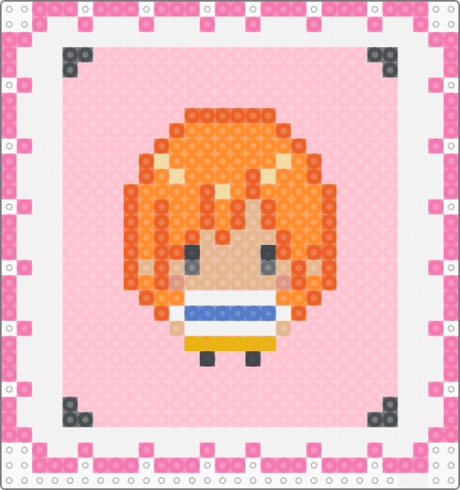 Nami Stamp - orange, pink