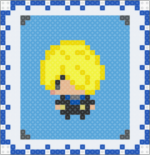 Sanji Stamp - blue, light blue, yellow