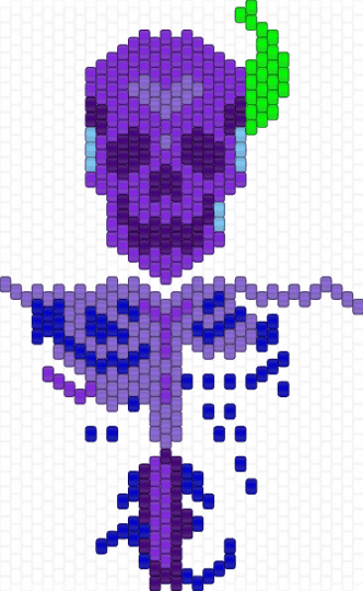 Pastel Goth skeleton wip - purple