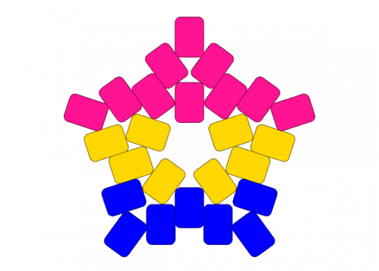 Pan star - pink, yellow