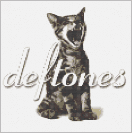 Deftones (Like) Linus cover art - deftones,band,cat,album,music,cover art,alternative,metal,fan tribute,gray,white