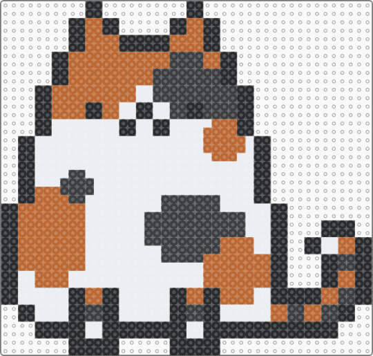 Big chubby Calico Cat - tan,white