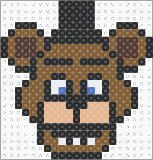 Freddy Fazbear - from FNAF (Five Nights At Freddy's) [Did I spell his name right?] - black,tan