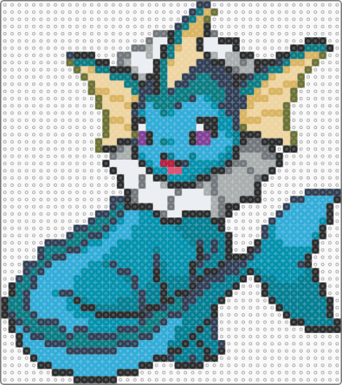 #0134 - Vaporeon - purple,teal,light blue
