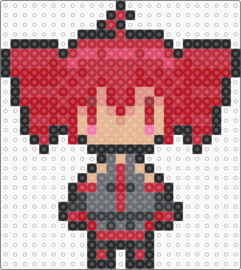 Kasane Teto (Her friends are Akita Neru and Hatsune Miku) - red