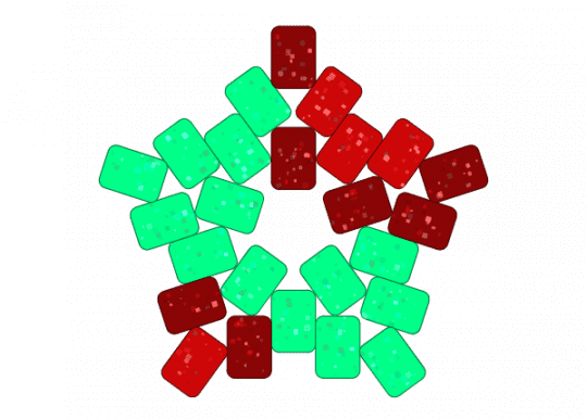 Glitter Zombie Star 🧟✨⭐ - red, teal