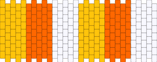 Candy Corn Cuff (vertical peyote stitch) 💛🧡🤍 - 