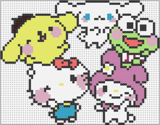 uh hello kitty and friends project (done) - white,pink,yellow