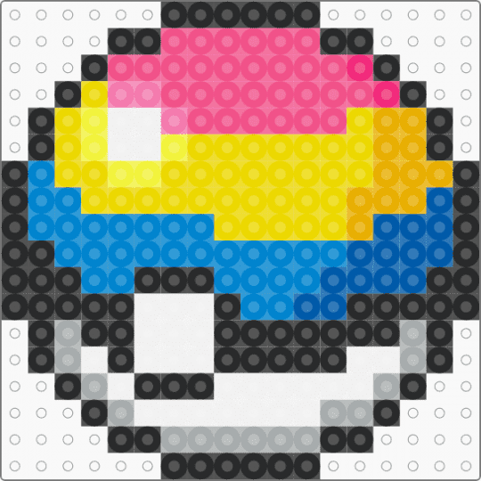 Pansexual Poke ball - pink,yellow,blue