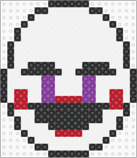 The Marionette - from FNAF (or The Puppet from Five Nights At Freddy's) - white,red,pink