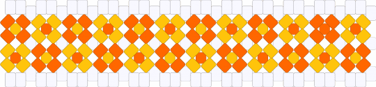 Candy Corn Cuff (x-base stitch[double]) 💛🧡🤍 - 