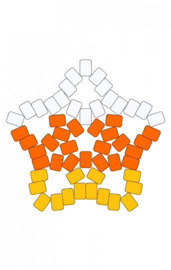 Candy Corn Star (big) 💛🧡🤍 - 