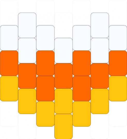 Candy Corn Heart 💛🧡🤍 - 