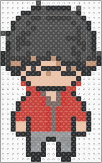 Chibi James Potter - Marauders (requested by @ilovehermessilly55) - gray, red
