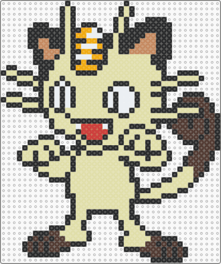 #0052 - Meowth - black,yellow