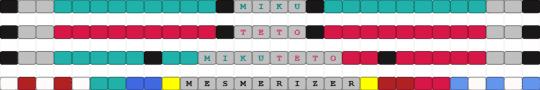 Miku x Teto singles - beige,teal,red